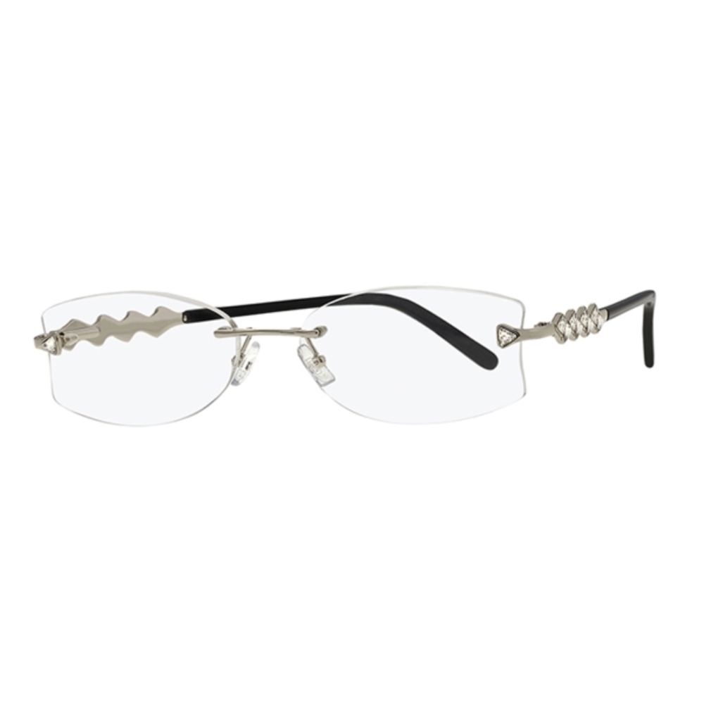 Caviar 2376 Eyeglasses 35 Silver 55mm Semi-Oval